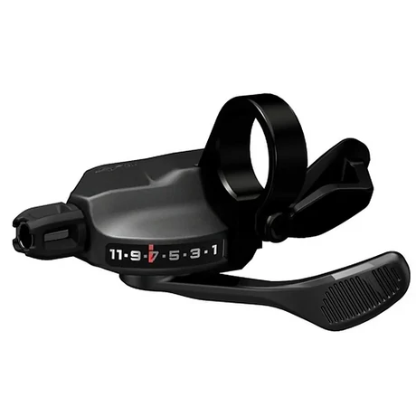 Shimano Cues SL-U8000-11R váltókar, csak jobb, 11s, bilincses rögzítés, kijelzővel, Linkglide, fekete