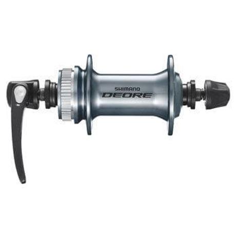 Shimano Deore HB-M6000 MTB első kerékagy, 36H, gyorszáras, tárcsafékes (Centerlock), ezüst