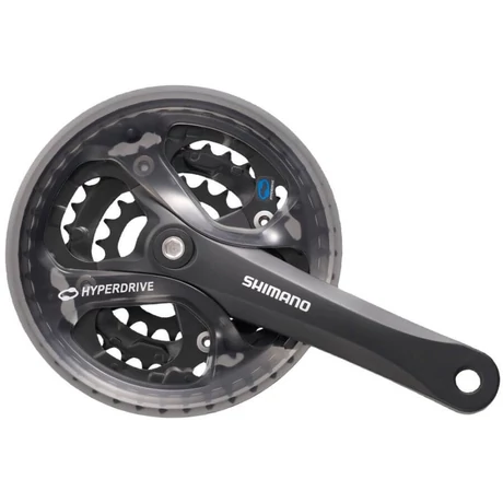 Shimano Acera FC-M361 négyszögtengelyes trekking hajtómű, 28-38-48T, 175 mm, alumínium, fekete
