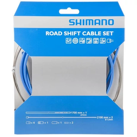 Shimano országúti váltóbowden készlet, Optislick, kék