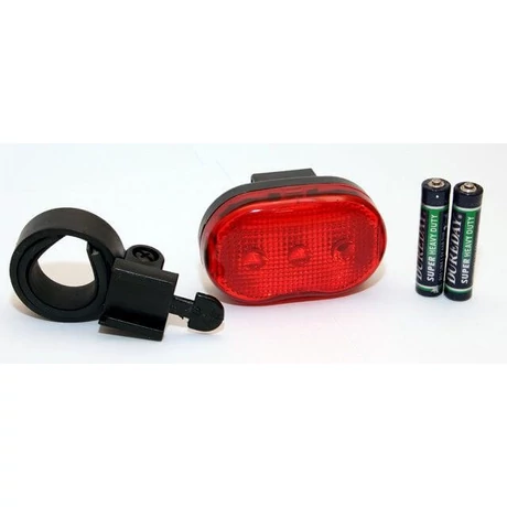 Spyral Basic elemes hátsó villogó nyeregcsőre, 3 LED-es, piros