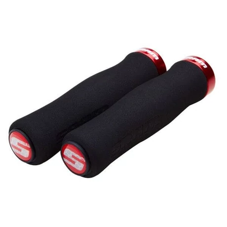 Sram Ergo nyomott mintás bilincses keményhab markolat, 130 mm, fekete, piros bilinccsel