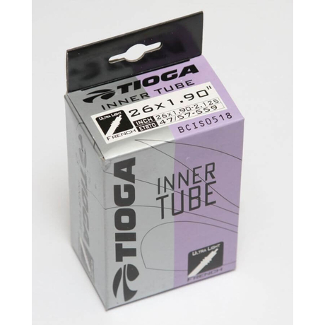 Tioga Super Light 26 x 1,9-2,125 (47/54-559) MTB belső gumi 33 mm hosszú szeleppel, presta