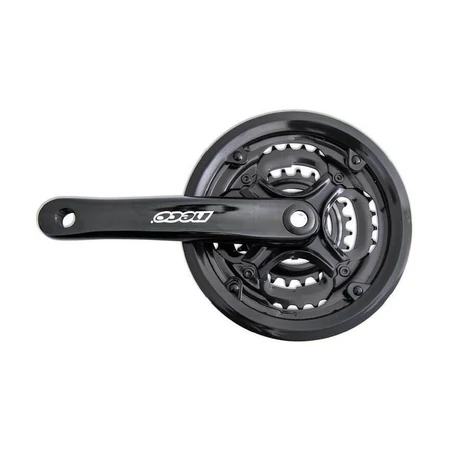 Neco négyszögtengelyes trekking hajtómű LV, 28-38-48T, 170mm, alumínium, fekete