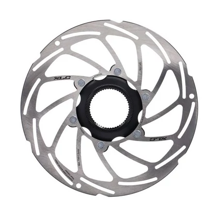 XLC BR-X86 alu-acél kompozit féktárcsa, Centelock, 160 mm, fekete-ezüst