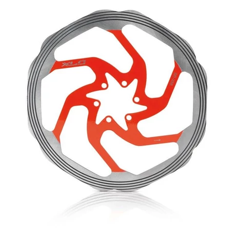 XLC BR-X58 CNC féktárcsa, 6 csavaros, 180 mm, 162g, piros