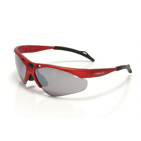 XLC SG-C02 Tahiti kerékpáros sportszemüveg, cserélhető lencsés, piros, 3 lencsével