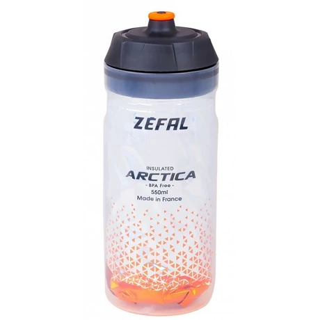 Zefal Arctica 55 hőszigetelt (2,5 óra) kulacs, 550 ml, csavaros, ezüst-narancs