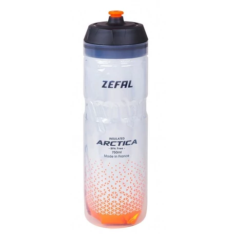 Zefal Arctica 75 hőszigetelt (2,5 óra) kulacs, 750 ml, csavaros, ezüst-narancs