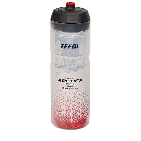 Zefal Arctica 75 hőszigetelt (2,5 óra) kulacs, 750 ml, csavaros, ezüst-piros