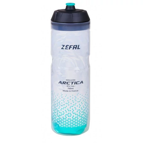 Zefal Arctica 75 hőszigetelt (2,5 óra) kulacs, 750 ml, csavaros, ezüst-türkiz