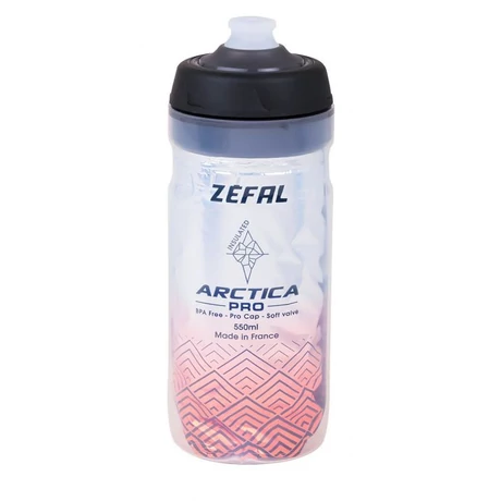 Zefal Arctica Pro 55 hőszigetelt (2,5 óra) kulacs, 550 ml, csavaros, ezüst-piros