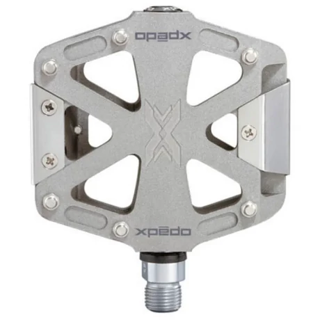 Xpedo MX Force 2 MTB platform pedál, alu, cserélhető szegecsekkel, ezüst