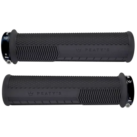 Peaty's Monarch Knurl bilincses gumi markolat, 138 mm, vékony, fekete, fekete bilinccsel