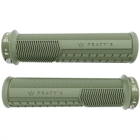 Peaty's Monarch Pro Knurl bilincses gumi markolat, 138 mm, vékony, világoszöld (mint)