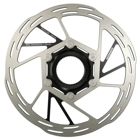 Sram Paceline féktárcsa 160 mm, Centerlock, lekerekített, ezüst-fekete
