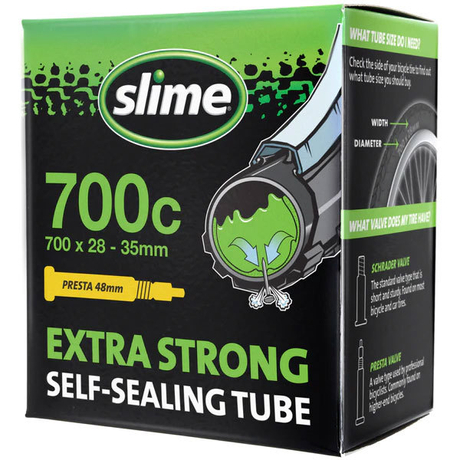 Slime Smart Tube 28 x 1,1-1,25 (622x28-35) defektvédett sport trekking belső gumi, FV48 (48 mm hosszú szeleppel, presta)
