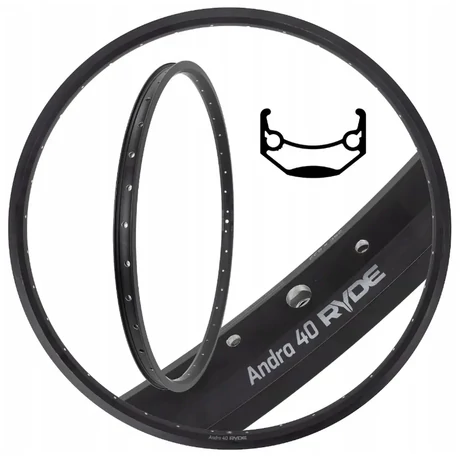 Ryde Andra 40 tárcsafékes felni, 28-29 colos (622x31-25 mm), 32H, illesztett, 935g, fekete