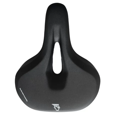 Velotech City unisex komfort nyereg, 265 x 215 mm, anatómikus, fekete