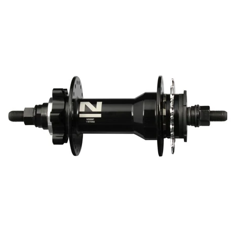 Novatec D256SBT Single Speed hátsó kerékagy, 32H, tárcsafékes, csavaros, ipari csapágyas, fekete
