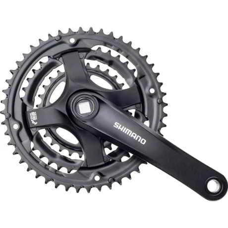 Shimano Tourney FC-TY501 négyszögtengelyes trekking hajtómű 28-38-48T, 170 mm, alumínium, fekete, OEM kiszerelés