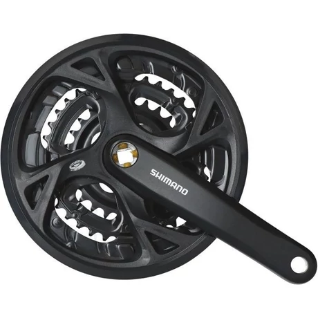 Shimano Acera FC-M371 négyszögtengelyes trekking hajtómű, 26-36-48T, 175 mm, 9s, alumínium, LV, fekete