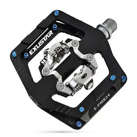 Exustar PM824 MTB Enduro / trail patentpedál, SPD kompatibilis, cserélhető szegecsekkel, fekete