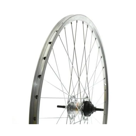 Velogo-Shimano 28-as (622mm) trekking hátsó kerék, csavaros tengellyel, agyváltós (3s), ezüst színű
