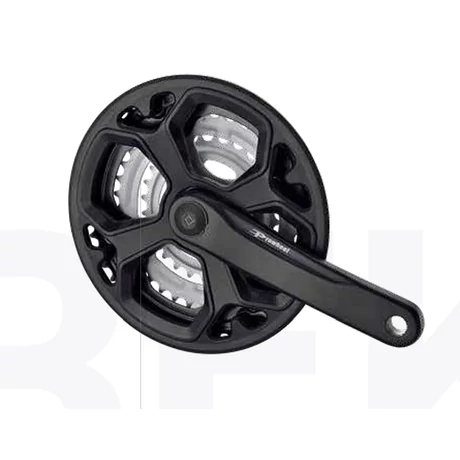 Prowheel TY-CN02 négyszögtengelyes trekking hajtómű 28-38-48T, 175 mm, alumínium, LV, fekete-szürke, OEM kiszerelés