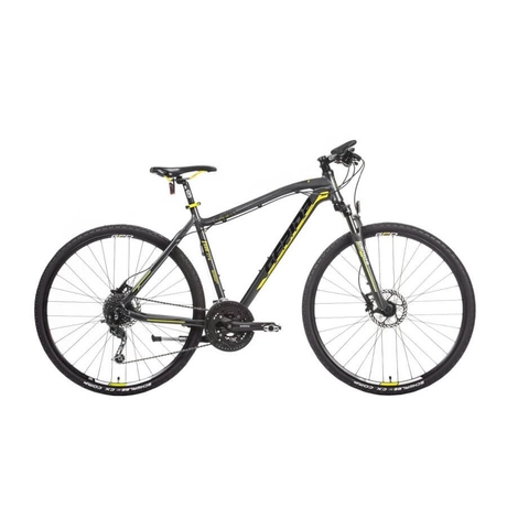 Gepida Alboin 500 CRS alu 28-as férfi cross kerékpár, 27s, 52 cm, fekete-sárga