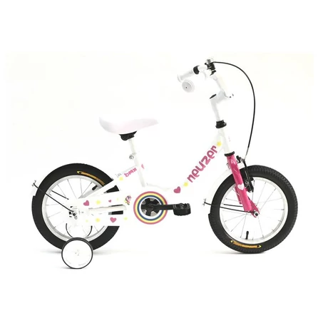 Neuzer BMX 2022 14-es lány kerékpár, acél, 1s, fehér-rózsaszín