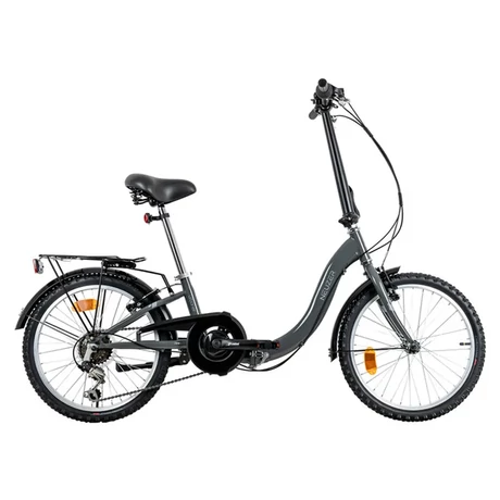 Neuzer Folding City 20-as városi kerékpár, összecsukható, acél, 6s, szürke