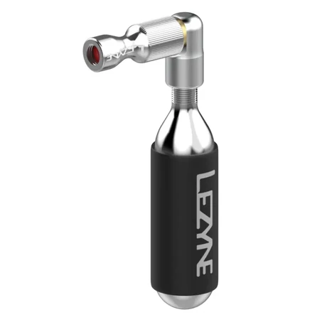 Lezyne Trigger Drive CO2 minipumpa, minden szeleptípushoz, 16g patronnal, ezüst színű