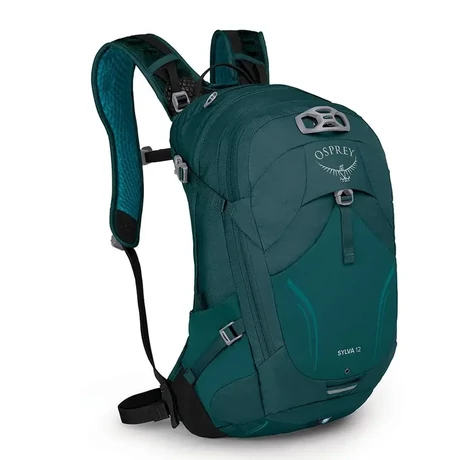 Osprey Sylva 12 női kerékpáros hátizsák, esőhuzattal, 12L, zöld