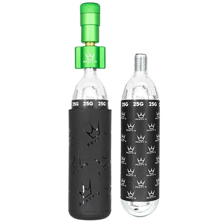 Peaty's Holeshot CO2 minipumpa, presta szelephez, 25 grammos patronnal, zöld