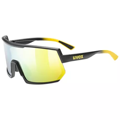 Uvex Sportstyle 235 kerékpáros sportszemüveg, fix lencsés, fekete-sárga, sárga lencsével