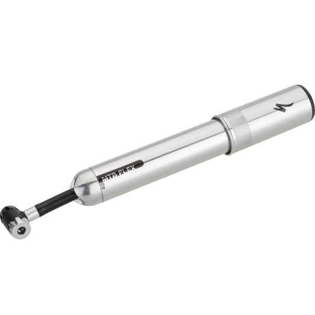 Specialized Air Tool Flex Hose MTB alumínium minipumpa, minden szeleptípushoz, flexibilis pumpacsővel, ezüst