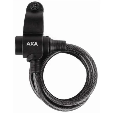 Axa Rigid kulcsos sodronyzár, 180 cm x 8  mm, fekete