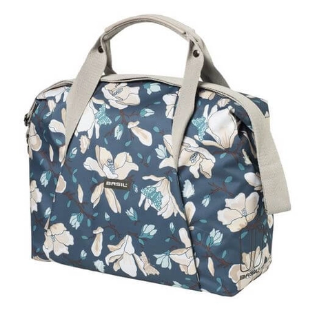 Basil Magnolia Carry All egy részes táska csomagtartóra, 18L, virágos, zöldes kék
