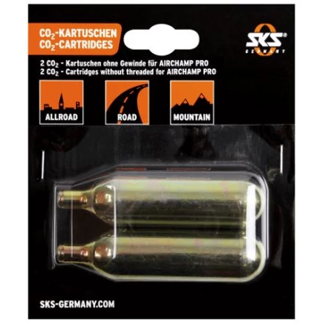 SKS Airchamp Pro CO2 patron, menet nélküli, 2db x 16g