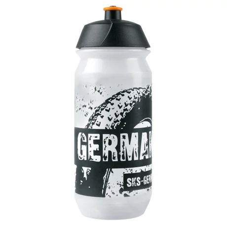 SKS Team Germany műanyag kulacs, 500 ml, csavaros, átlátszó