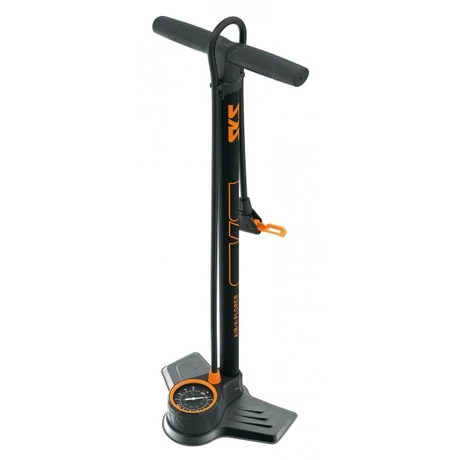SKS Air X-Plorer 10.0 acél műhelypumpa, minden szeleptípushoz, 10 bar, fekete-narancs