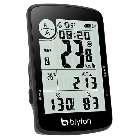 Bryton Rider 17 E GPS vezeték nélküli kerékpáros komputer, fekete