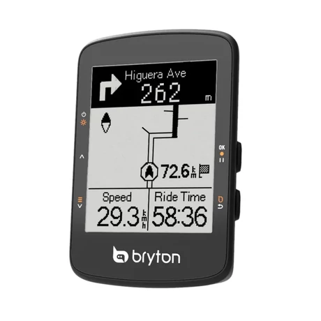 Bryton Rider 460 E GPS vezeték nélküli kerékpáros komputer, fekete