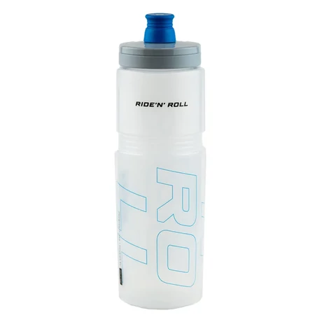 Bikefun Ride'n'Roll műanyag kulacs, 750 ml, csavaros, Elite, átlátszó-kék