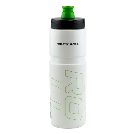 Bikefun Ride'n'Roll műanyag kulacs, 750 ml, csavaros, Elite, fehér