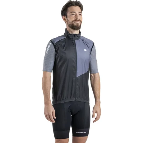 Merida Razor férfi szélálló mellény, fekete-szürke, XL-es méret