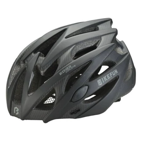 Bikefun Edge unisex bukósisak, L-es (58-61 cm), fekete-karbon