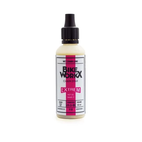 BikeWorkx Chain Star Extrem láncolaj, csepegtetős, nedves-sáros időre, 50ml
