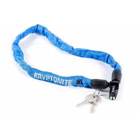 Kryptonite Keeper 465 integrált kulcsos láncos lakat, 65 cm x 4 mm, kék